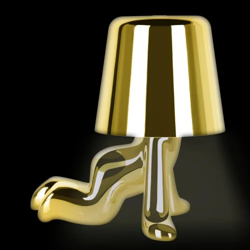 Настольная лампа LED Brothers 10233-A Gold LOFT IT золотая 1 лампа, основание золотое металл в стиле модерн животные фото 6